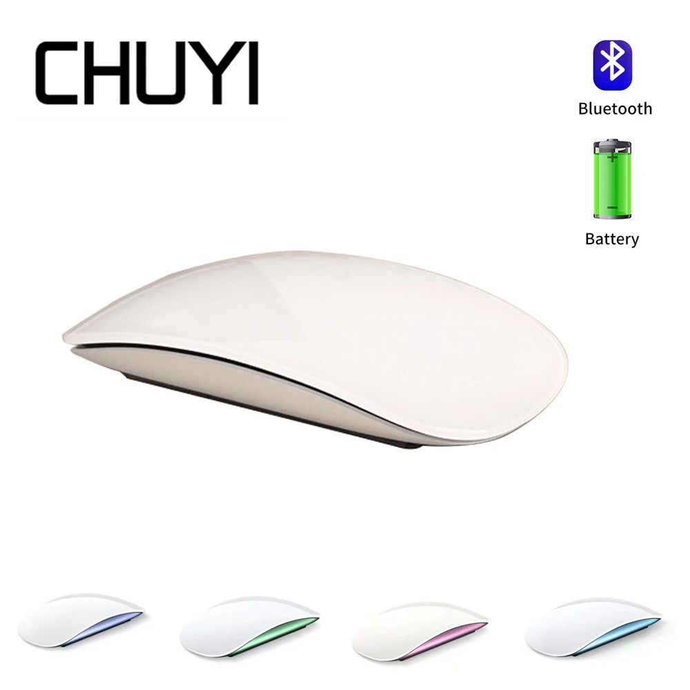 Magic Mouse For Macbook Wireless Bluetooth Silent Rechargeable Laser Ergonomic Design Mice For Apple Microsoft Air Pro Imac