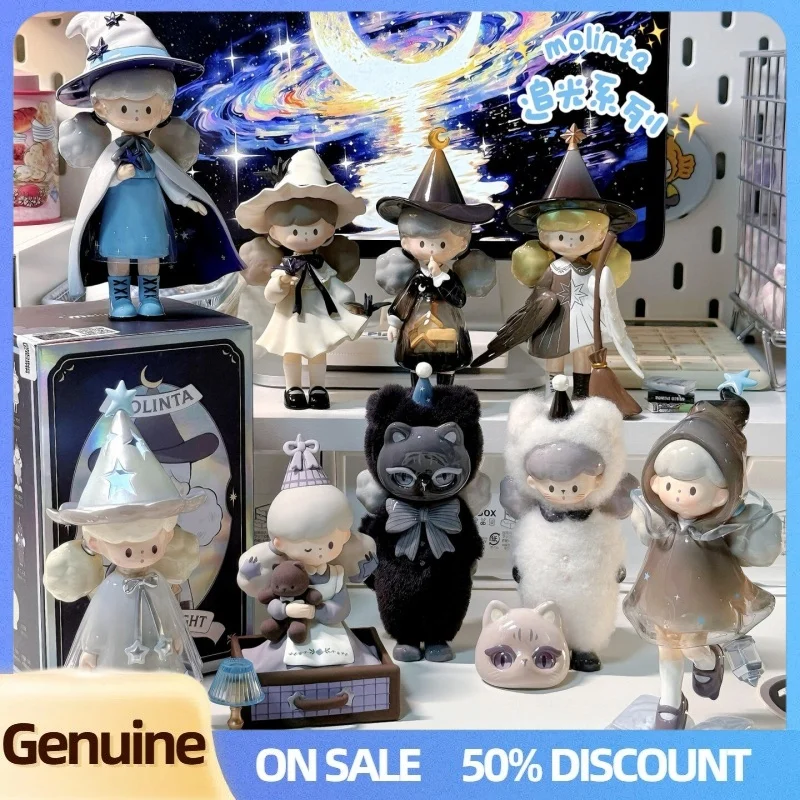 

Genuine Molinta Chasing Light Series Blind Box Trendy Toys Fashion Pvc Dolls Anime Room Ornaments Guess Bag Adult Kids Gift
