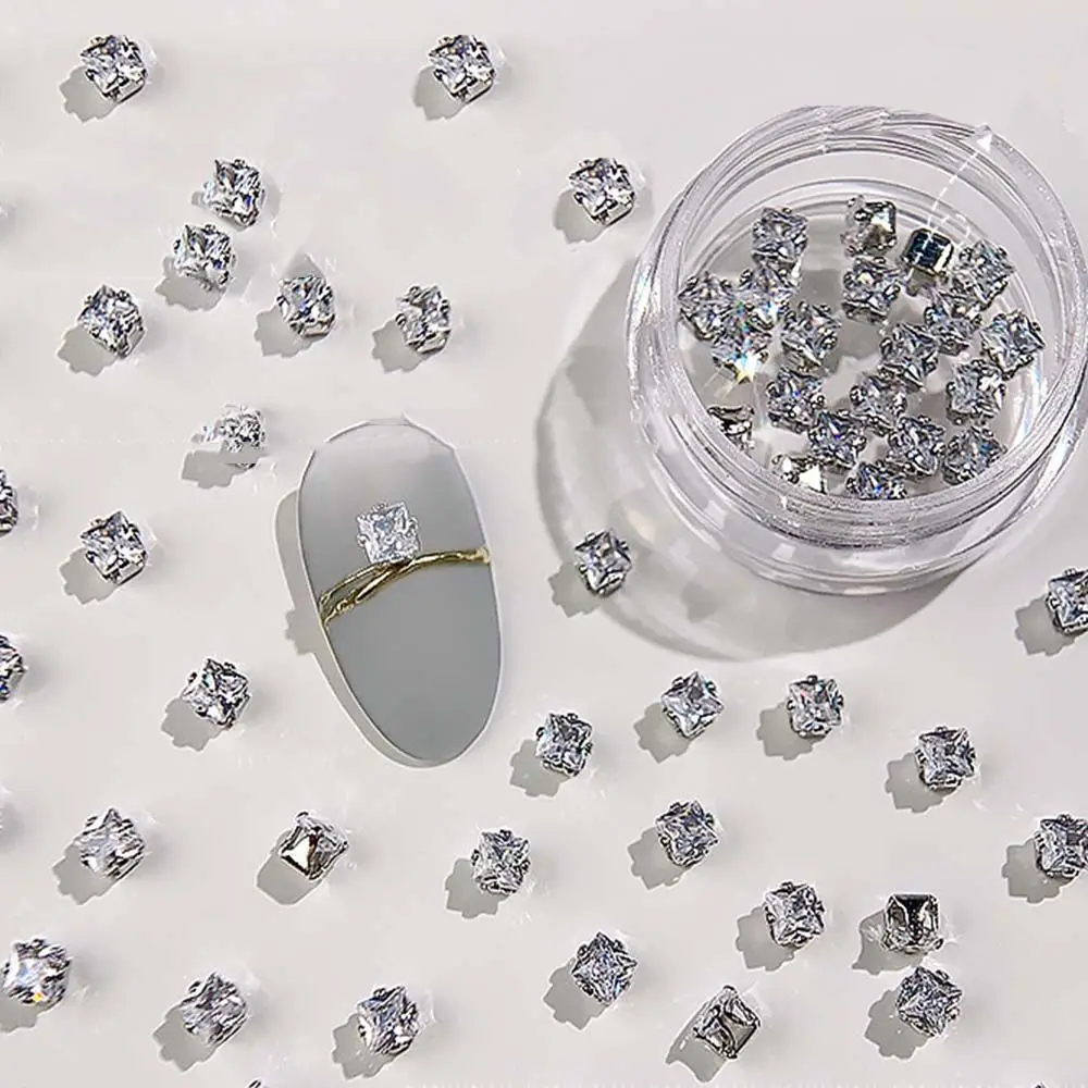 

DIY Nail Ornaments Water Drop Manicure Square Diamond Nail Decoration Nail Jewelry Set Crystal Nail Rhinestone Nail Art Charms
