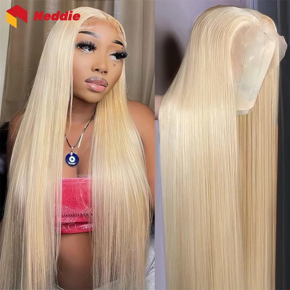 Blonde 613 Colored 200 Density Straight Wig 30 Inch 13x6 Hd Lace Frontal 100% Human Hair Brazilian Cheap Wigs on Clearance Sale