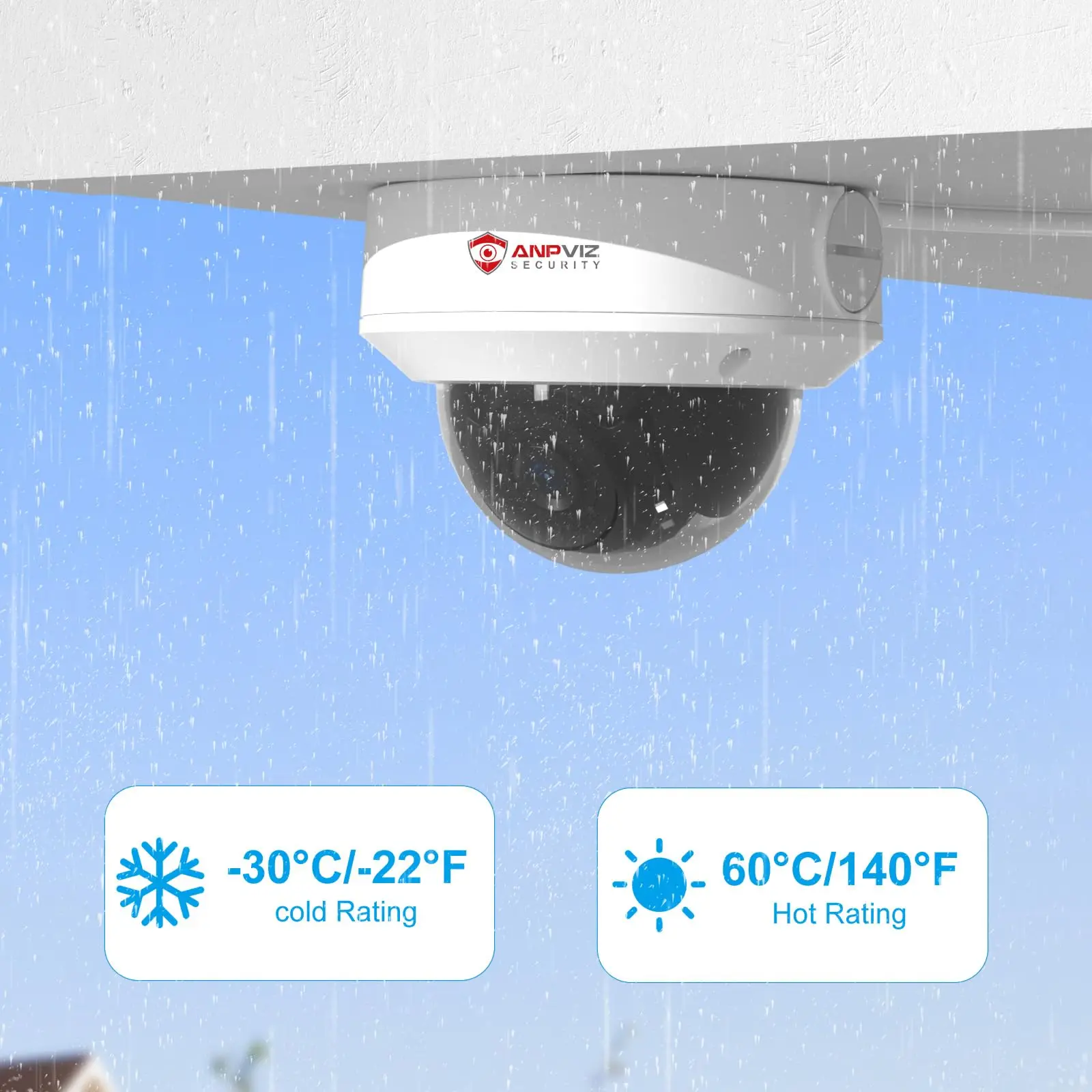 Anpviz 5MP Smart Dual Light Varifocal Dome Network Camera 4X ZOOM IP67 Motion detection Human Vehicle Detection WDR IP67 Home