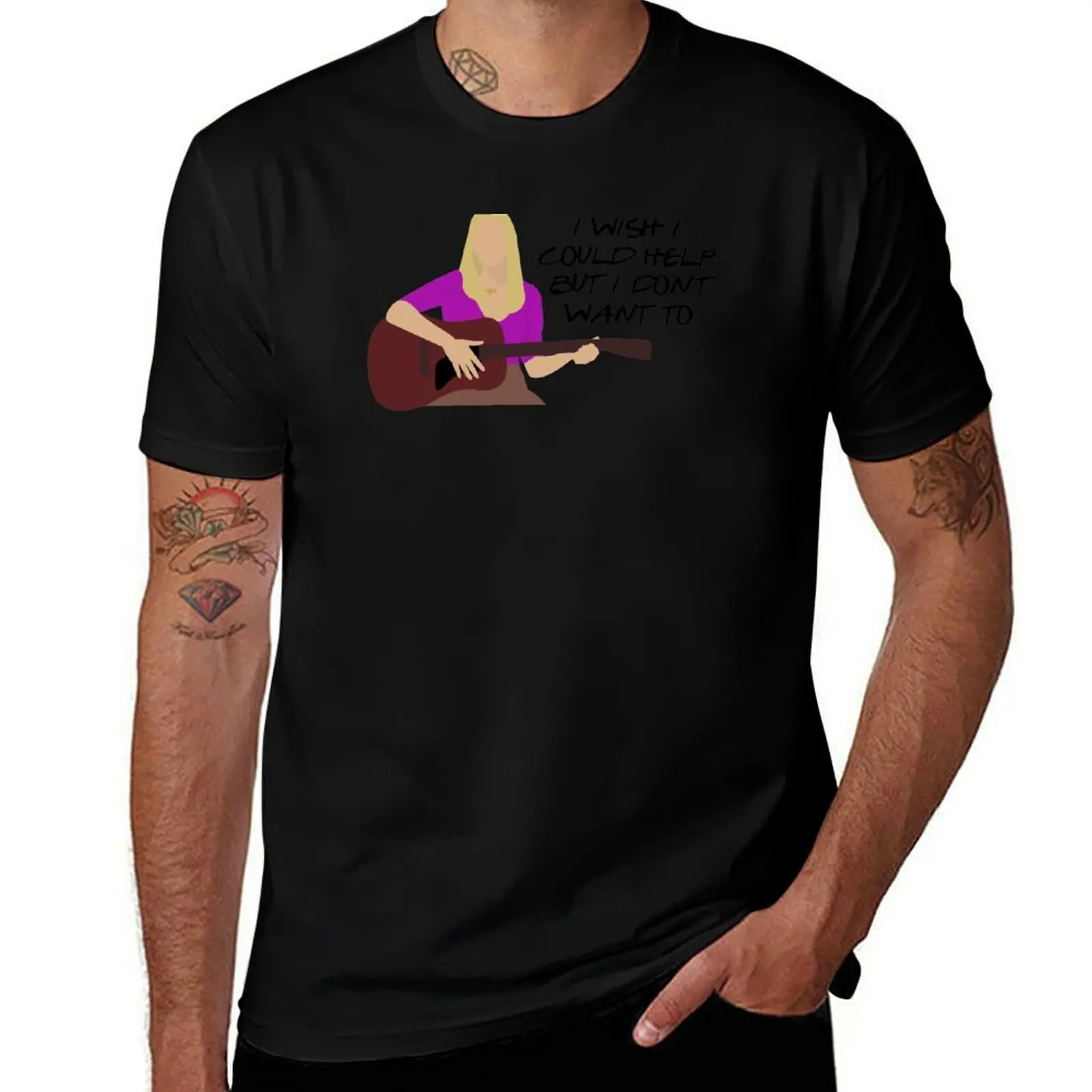 Could Help, To I But Wish Don't Want I I T-Shirt Large Size Basic Casual T-Shirt