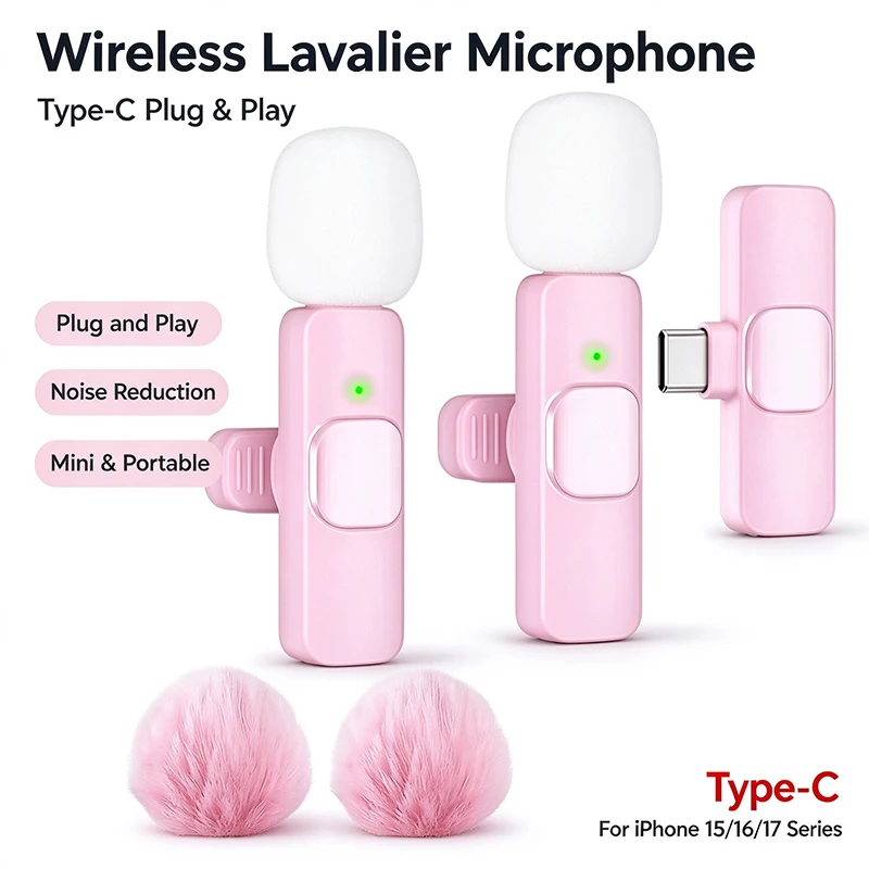 Professional Dual Wireless Microphone Tie Mic Lapel Buttonhole Lavalier For iPhone Android Phone Cell Mobile PC Micro Microphon