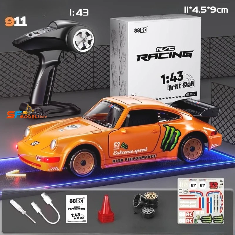 

RC Drift Car 1/43 911 RC Racing Car 4WD Полный пропорциональный дроссель с гироскопом Мини-настольный автомобиль с дистанционным управлением Модель игрушки в подарок