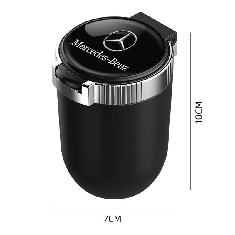 Car Ashtray Portable LED Smoke Cigarette Ash Holds Cup Light Indicator Ashtray for Mercedes Benz W210 W211 W212 W221 CLA CLK GLK