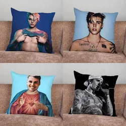 Singer J-Justin Bieber Pillow Case For Home Bedroom Car Office Decoration Living Room Sofa Cushion Cover Suitable