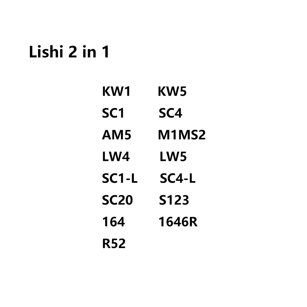 LISHI 2 IN 1KW1 S123 KW5 SC1 SC4 SC20 AM5 M1MS2 164 1646R LW4 LW5 R52