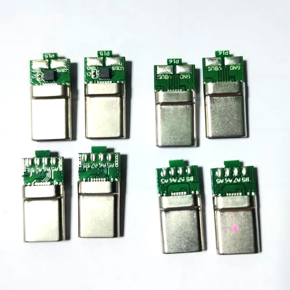 

TYPE-C plug male head with chip 100W connector TYPEC24p240W with IC super Installation of fast charging plug soldering wire