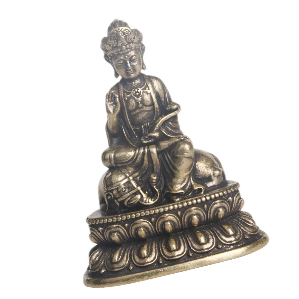 

Brass Bodhisattva Statue Retro Buddha Decor Elegant Design High Quality Material Desk Table Shelf Ornament Home Decor