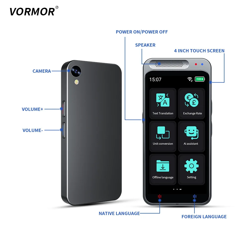 2023 New Z6 Portable Audio Translator 138 Language Smart Translator Offline In Real Time Smart Voice AI Voice Photo Translator