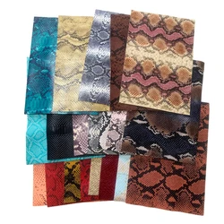 Snake Pattern Real Leather Sewing Accessory, Top Layer Cowhide, 20x30cm Cut Handmade Material, DIY Art Craft