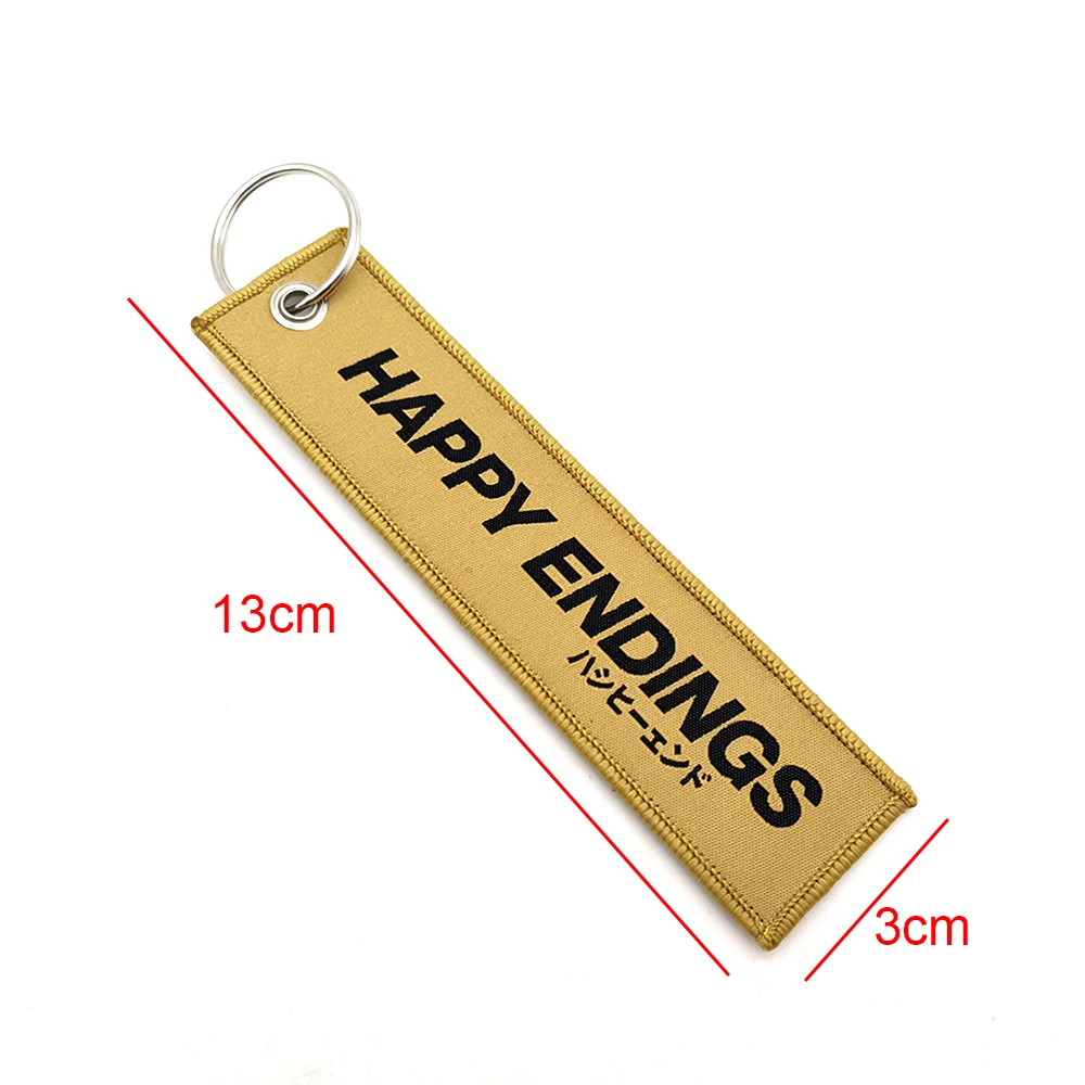 Hot JDM Keychain Car Culture Style Fake Taxi Fashion Tags Embroidered Short Cloth Auto Holder Charm KeyRing Fortune Cat