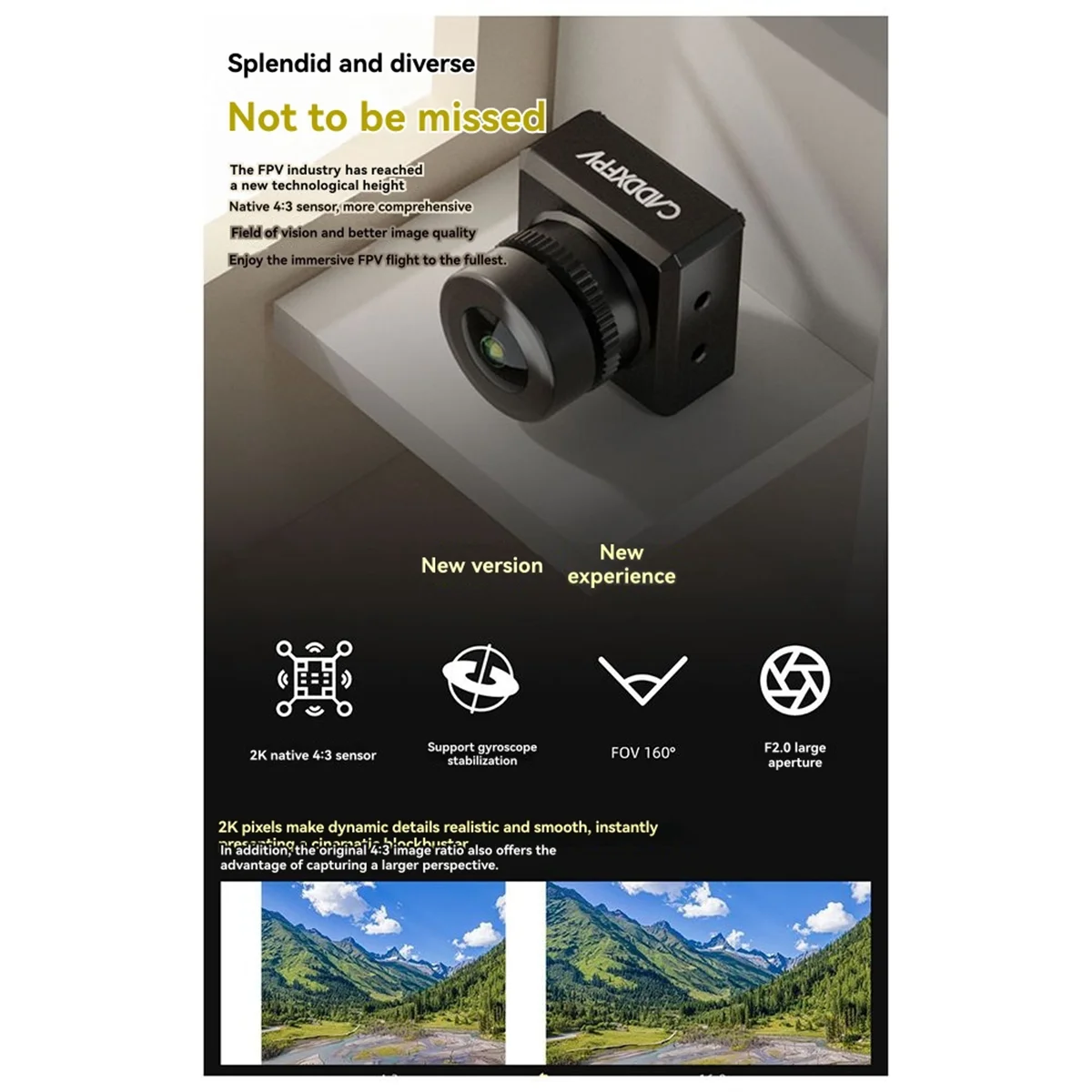 

ATP6 HD Kit V2 Гиропольная камера для FPV FPV Drone 32G