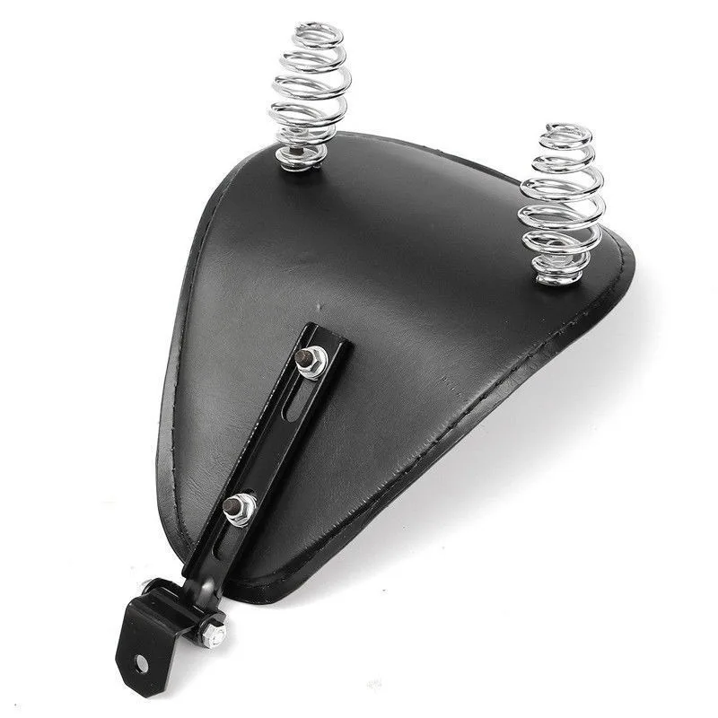 For Motorcycle  Cruise Car Modified Retro Spring Leather Seat Single Seat Bag Cushion