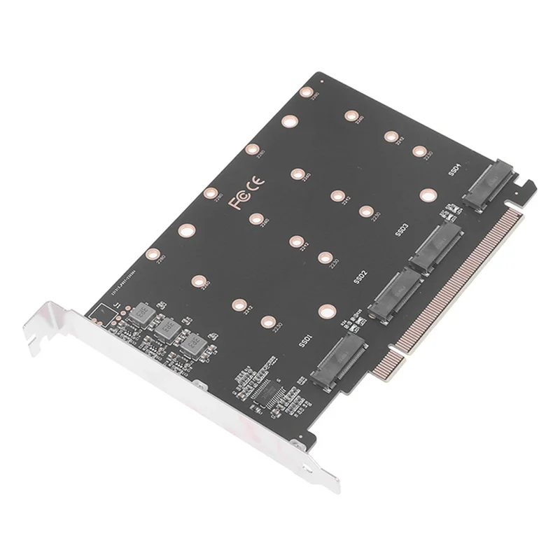 Superior-Nvme M.2 NGFF SSD Adaptador Split Card Pcie 4.0 5.0 X16 para 4 portas conforme mostrado Adaptador portátil conveniente multifuncional