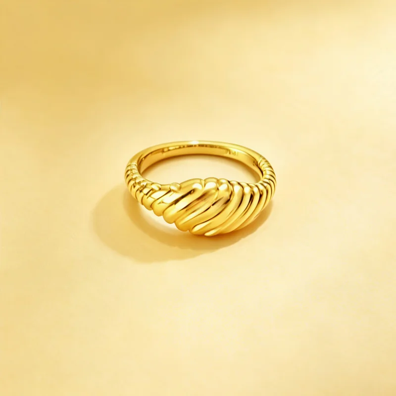 New Fashionable Simple Creative Bread Shaped Ring for Daily Leisure Commuting Wedding Ring Anniversary Gift