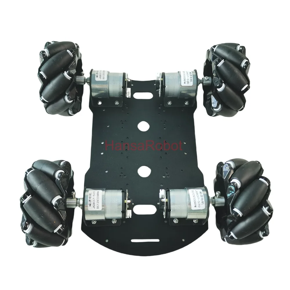 Kit per auto robot con ruota Mecanum 4WD a doppio telaio con carico da 25 kg con motore encoder Hall 12V DC Arduino ROS telaio braccio robot kit giocattolo fai da te