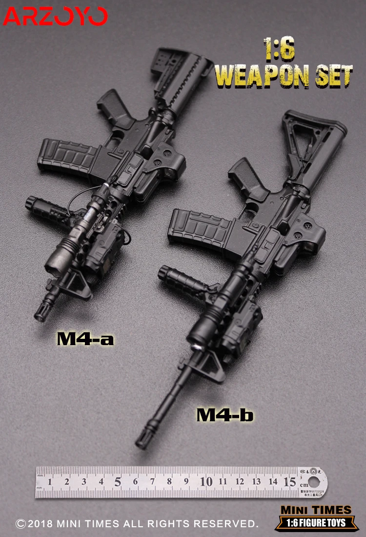 Minitimes ミニ HK416 1/6 スケール兵士ミニガンプラスチック軍事武器