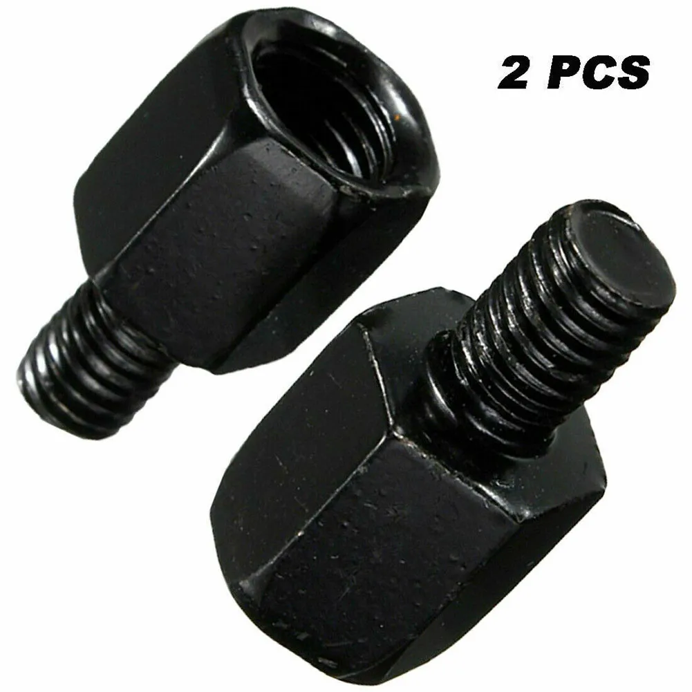 

2pcs Motorcycle Wing Mirror Black 10mm Male To 8mm Female Aluminium Adaptor M10 Rear View Mirror Conversion Screw Adapter Thread