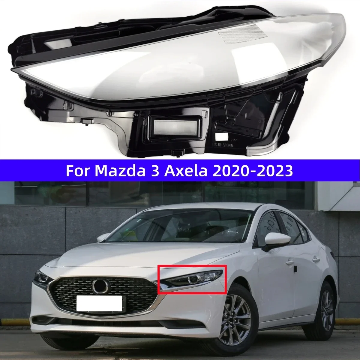 

X-T For Mazda 3 Axela 2020 2021 2022 2023 Automobiles Parts Accessories Replace Car Lights Shell Headlight Lampshade