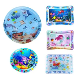 Baby Playing Water Mat Toddler PVC Inflatable Round Square Play Mat Cushion for Kids Early Education Activity Toys Gift