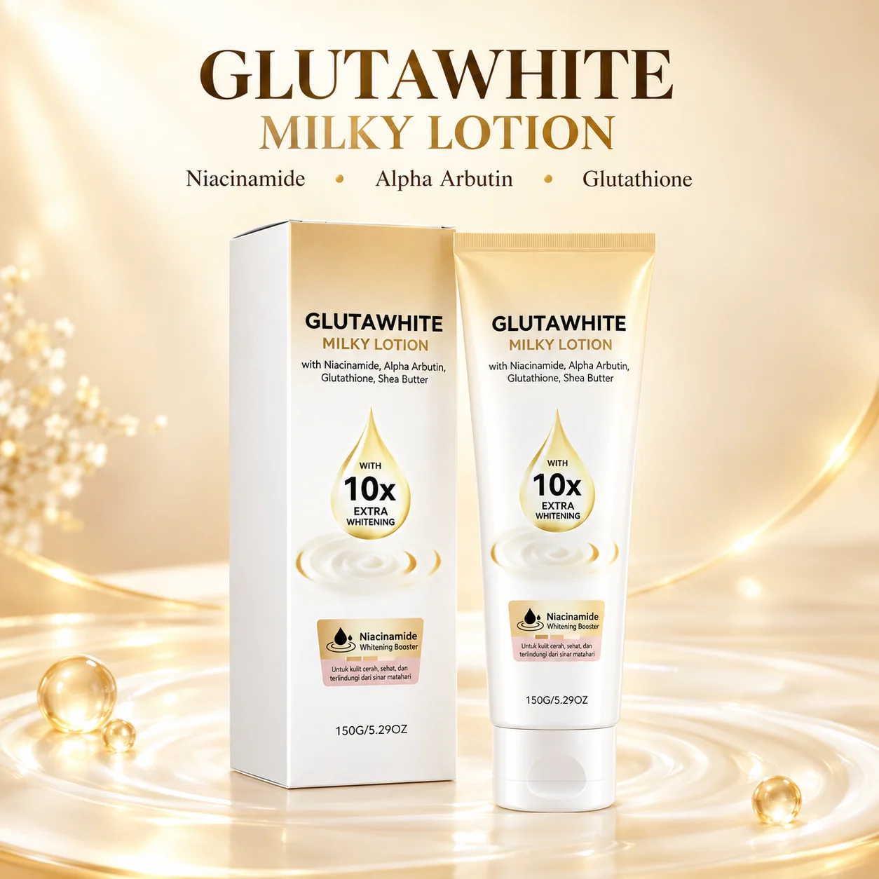 Glutathione Double Brighten Cream With α-Arbutin&Nicotinamide To Dark Spots Care,Reduce Pigmentation On Face,Elbows,Body Areas