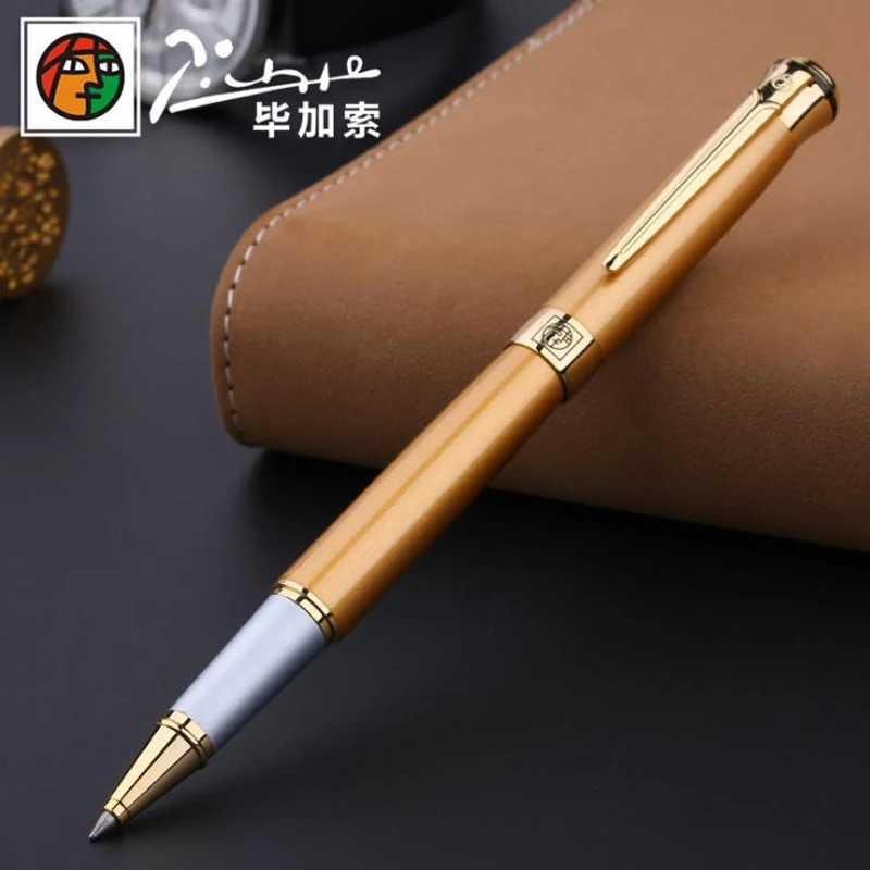 Picasso 903 Sweden Flower King Series Executive Golden Roller Ball Pen Refillable Ink Pen W/Gift BOX Pen Set