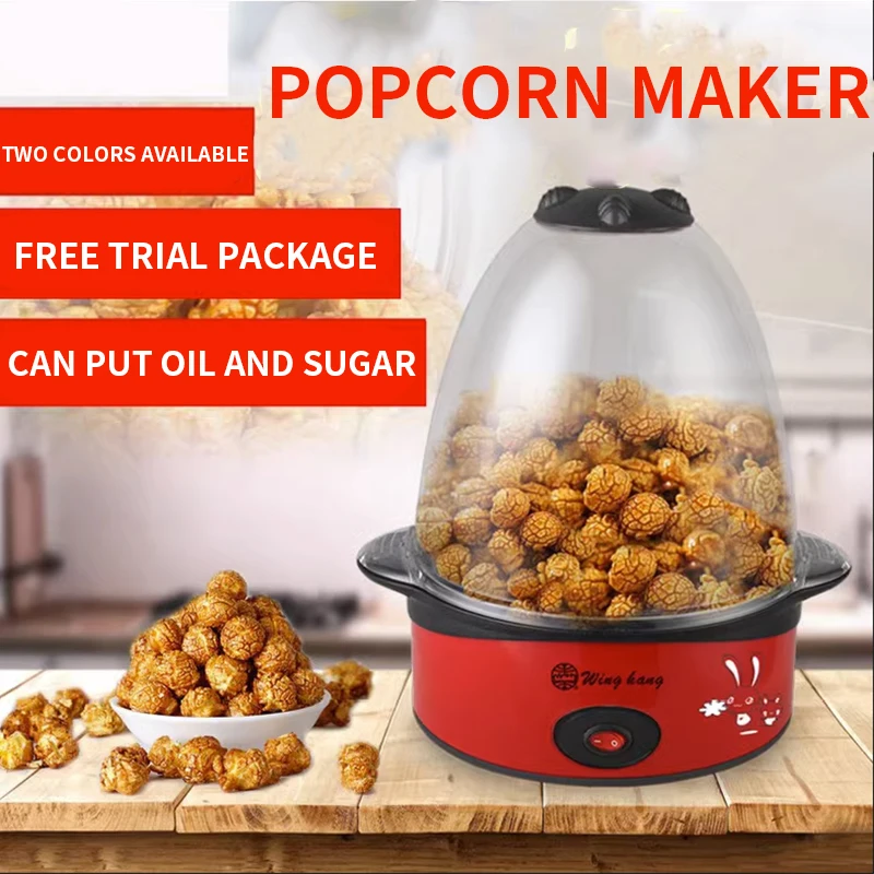 220V Popcorn Machine Mini High Efficiency Popcorn Machine Home Appliances Fully Automatic Home Kitchen Snack Making Machine