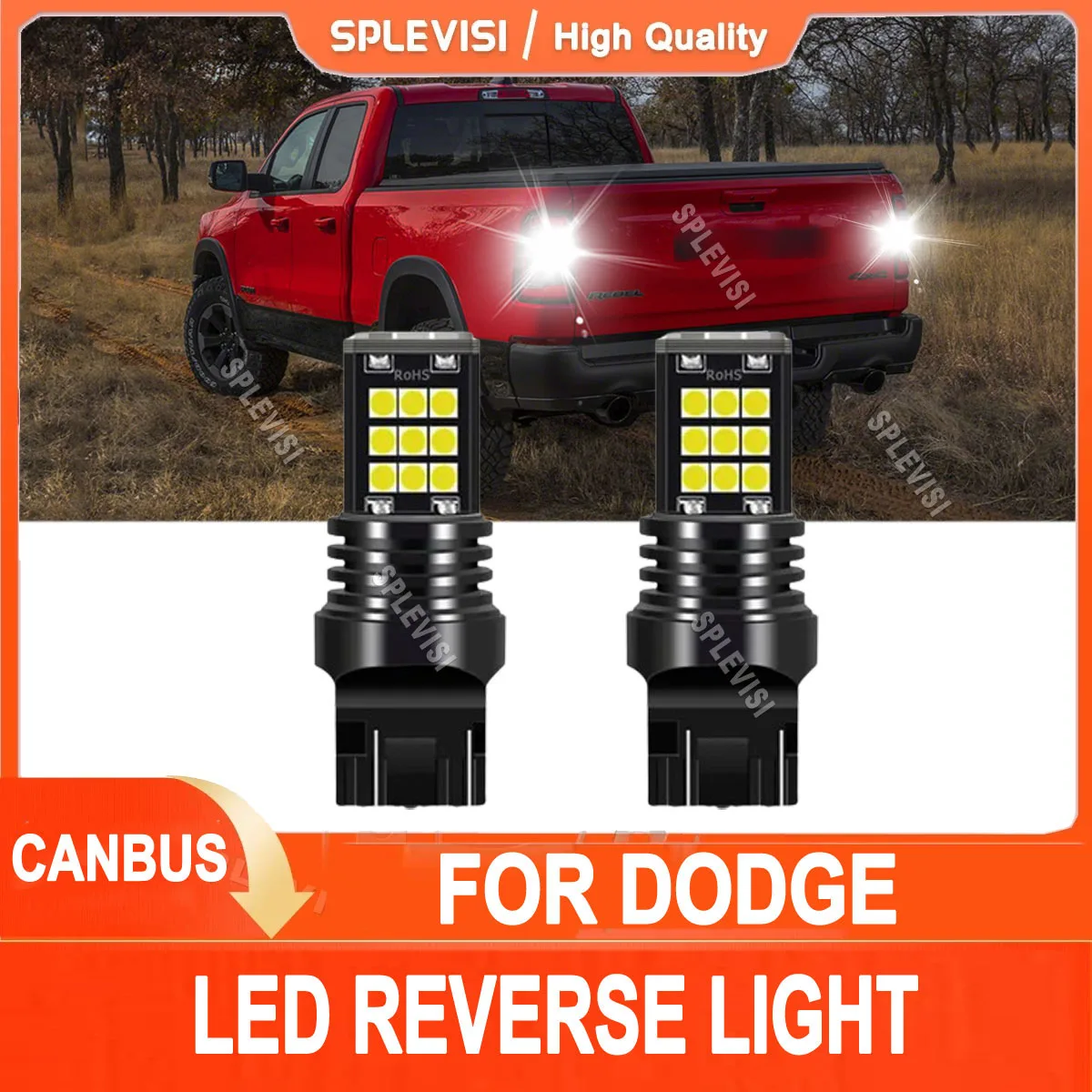 

2x 7440 7443 580 6000K White LED Back Up Reverse Lights For Dodge Ram 1500 2500 3500 2013-2023 2014 2015 2016 2017 2018 2019