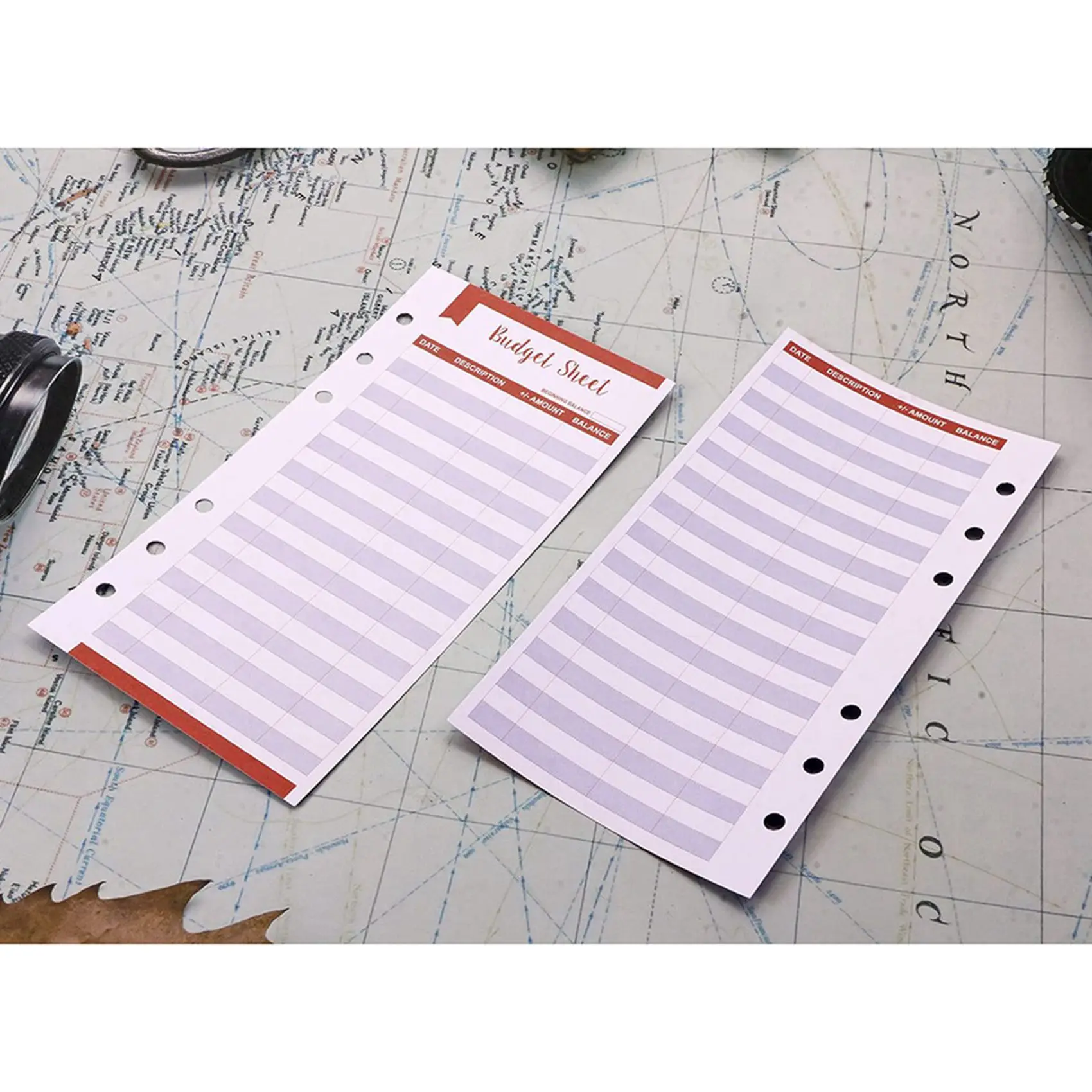 Exquisite-Expense Tracker Budget Sheets With Hole 48Pcs Loose Leaf Cash Money Envelop For A6 Binder Wallet Pockets Planner