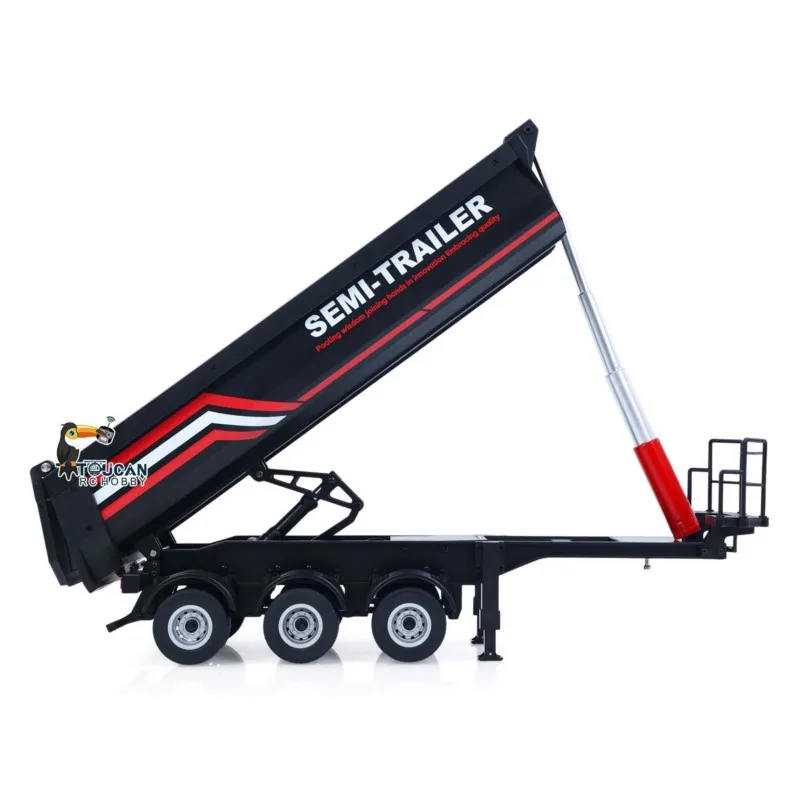 HUINA 1/18 Electric Lifting Remote Control Semi Dump Trailer Model for RC Tractor Truck 1501 Tail Light Support Leg No Sound  view 3