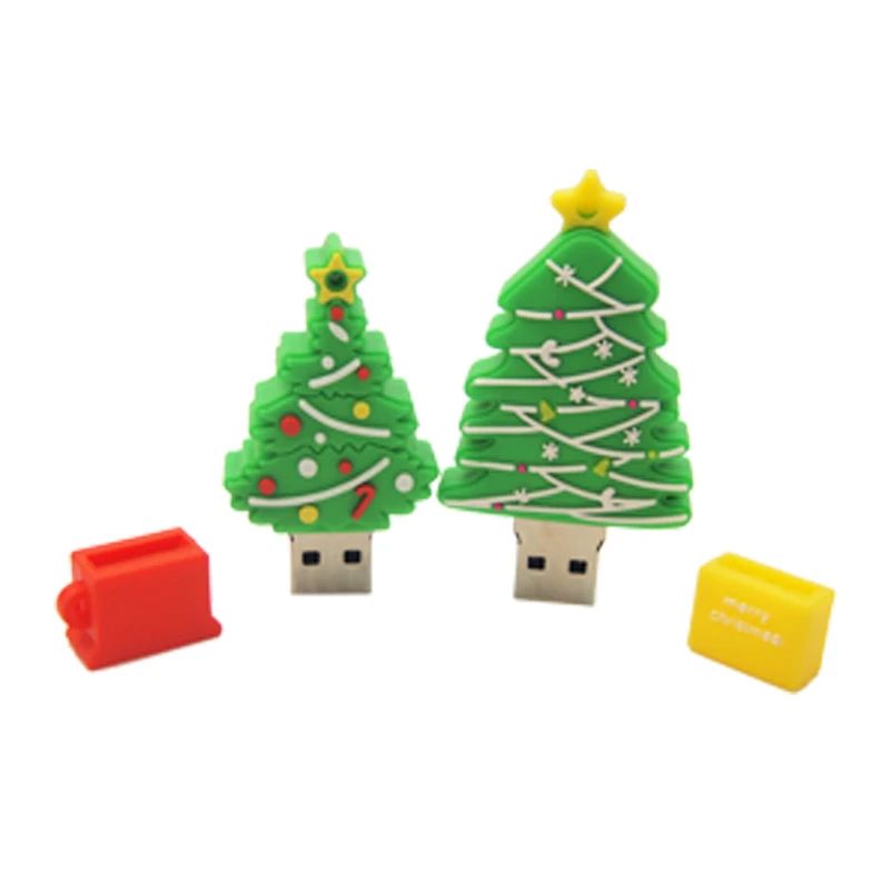 Kartun memoria usb flash drive 32GB Natal, flashdisk 128GB 64GB tahan air 16GB 8GB flash usb 2.0 cle kunci Stik usb