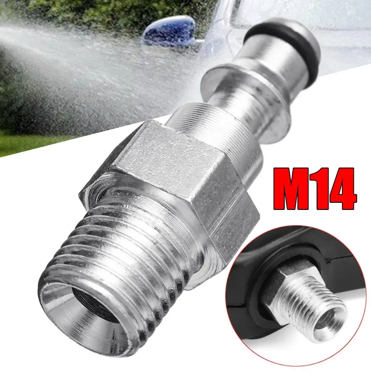 1pcs For Lavor VAX Craftsman Briggs & Stratton Quick Connection Alloy Pressure Washer Gun Hose Fitting To M14 Adapter