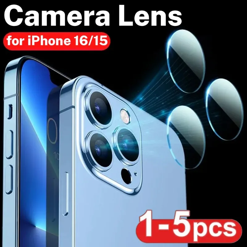 5/3/1Pcs For iPhone 16 Pro Max Camera Lens Screen Protector For iPhone 16Plus 15Pro Back Camera Clear Tempered Glass Film Cover