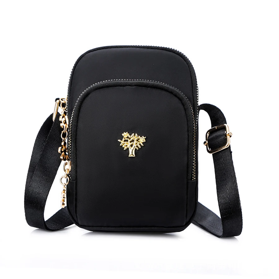 

Нейлоновая сумка для мобильного телефона, маленькая, легкая, новая модная мини-сумка через плечо на одно плечо, вертикальный кошелек для монет