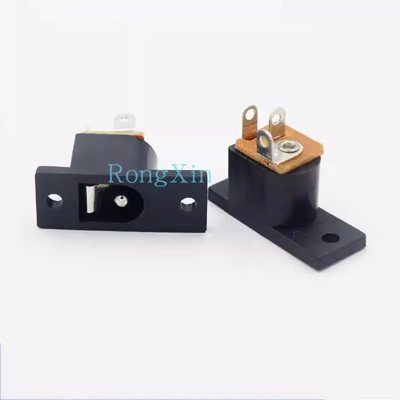 100pcs/ DC DC socket DC-019 power socket 5521 three-pin power socket with ears DC power supply