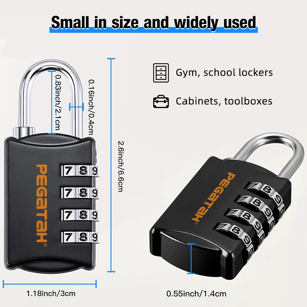 Mini Lock Resettable 4 Dial Digits Code Number Password Combination Padlock Travel Security Lock for Luggage Lock Padlock Gym image 6