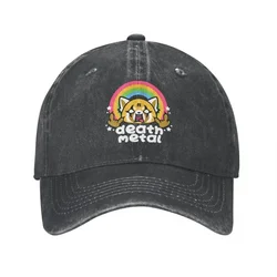 Death Metal Aggretsuko Aggressive Retsuko Men Baseball Cap Distressed Washed Caps Hat Vintage Outdoor Activities Snapback Cap