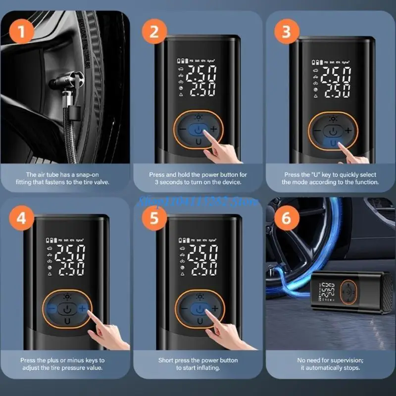 

Vehicle Fast Charging Wireless Air Compressor Automatic Tire Pressure Adjustment