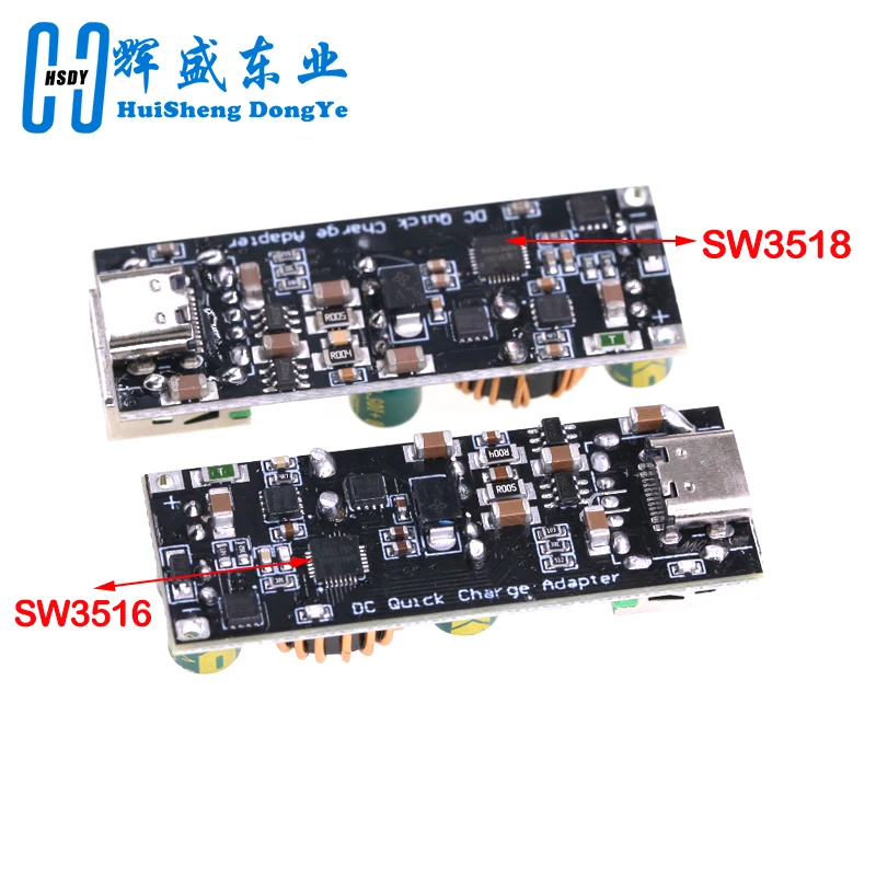 Adapter szybkiego ładowania telefonu komórkowego QC4.0 QC3.0 USB Type-C 6-35V Step Down Buck Boost SCP FCP PD Qualcomm SW3516 SW3518 — zdjęcie produktu 5