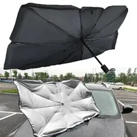 New Car Sunshade Umbrella Car Sunshade Retractable Sunscreen Heat Insulation Front Windshield Parasol Car Interior Protection