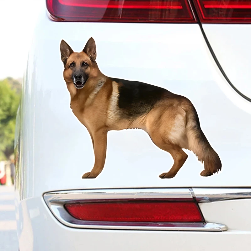 GS11#6.75x5 inches German Shepherd Standing - Sticker Car Decals, Weather-Resistant Vinyl Stickers for Windows, Bumper, Laptop