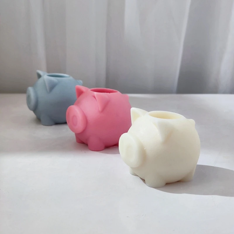 YUYU Handmade Big Nose Pig Holder Mold Teas Wax Cup for Blessing Ceremony