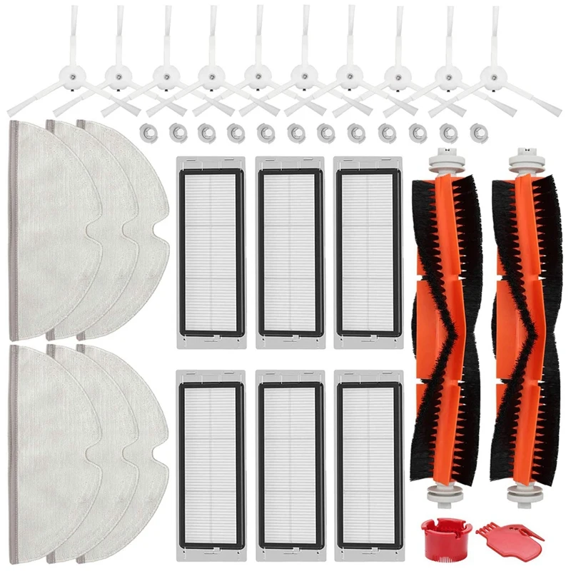 

38 Pack Accessories Kit For Xiaomi Roborock S4 S5 S6 E4 E20 E25 E35 S50 Robotic Vacuum Cleaner Parts