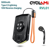 CYCLAMI Bicycle Light 5000 mAh Emergency Power Bank Ultralight Cycling Front Lamp Bike Light Charging For Garmin XOSS Bryton IGS