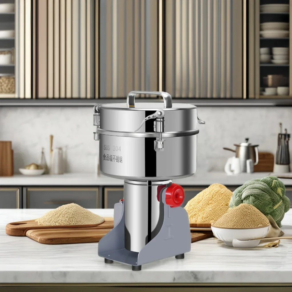 Multifunctional Flour Grinder Mini 3000g Flour Mill Machine Coffee Wheat Corn Grain Home Use Automatic Spicesr Grinder