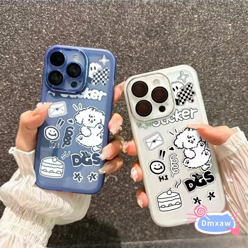 حافظة هاتف شفافة على شكل جرو لطيفة لهاتف Tecno Spark 40C 40 Pro Plus 30C 30 Pro 20 Pro Plus 20C 10C 9 8C 6 GO 2 1 2025 4G 5G غطاء ناعم