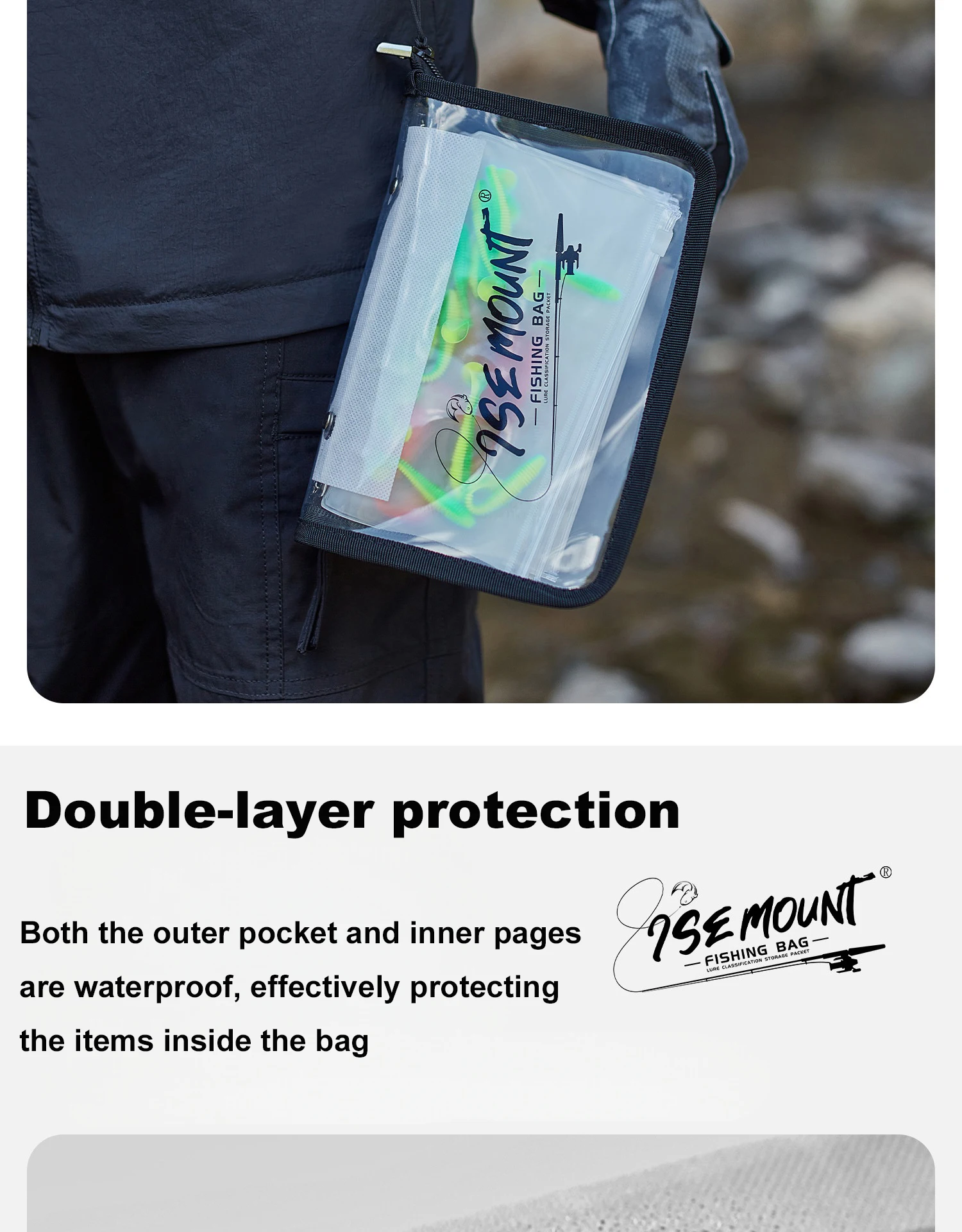 Luya Transparente gefälschte Ködertasche, PVC-Innentasche, geteilte wasserdichte Aufbewahrungstasche, Aufbewahrungstasche für Angeln, Sortierungszubehör – Detail 8