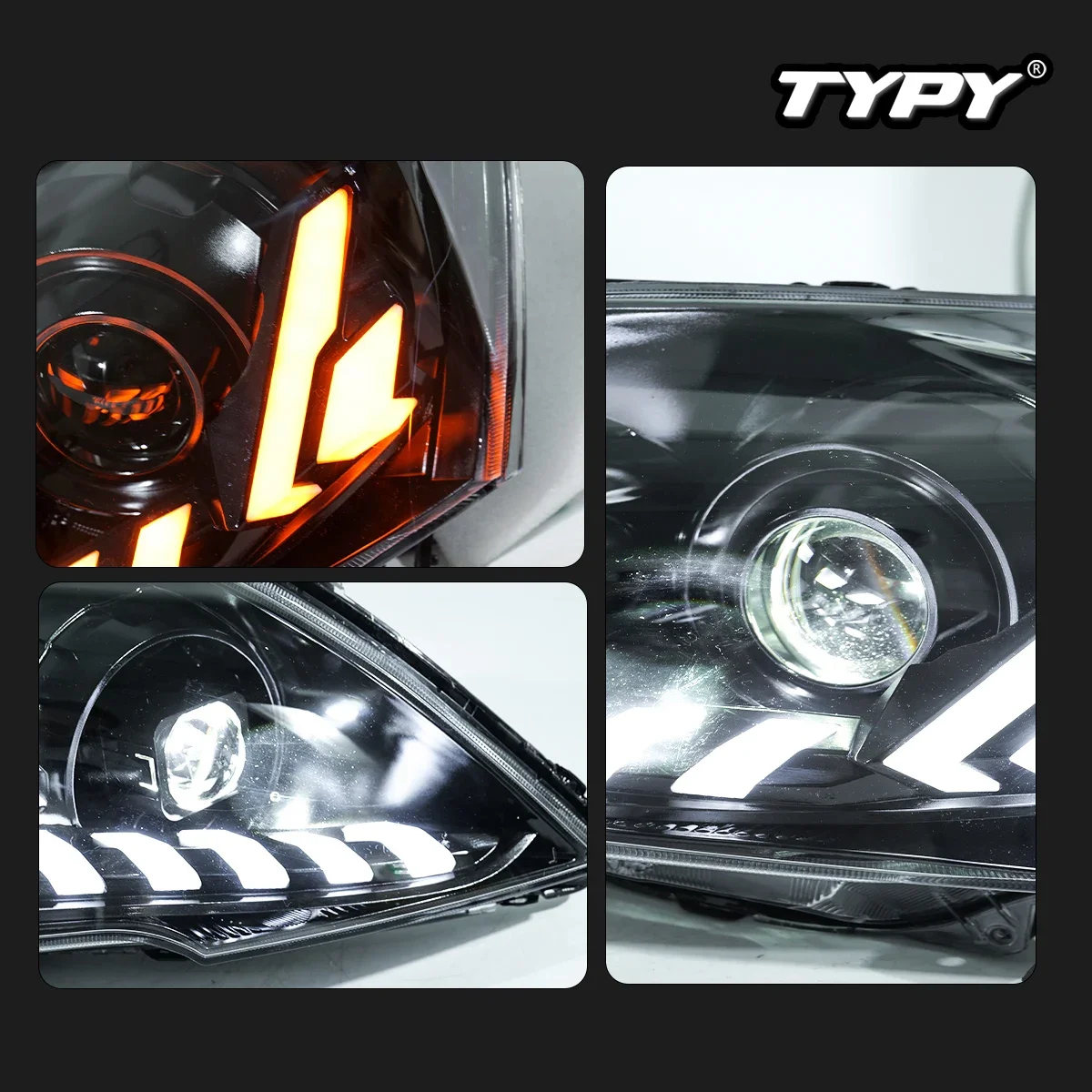 

TYPY Car For Honda CRV Headlight 2007-2011 Upgrade Modified to New DRL Dynamic Turn Signal LED Headlight Auto Accessories