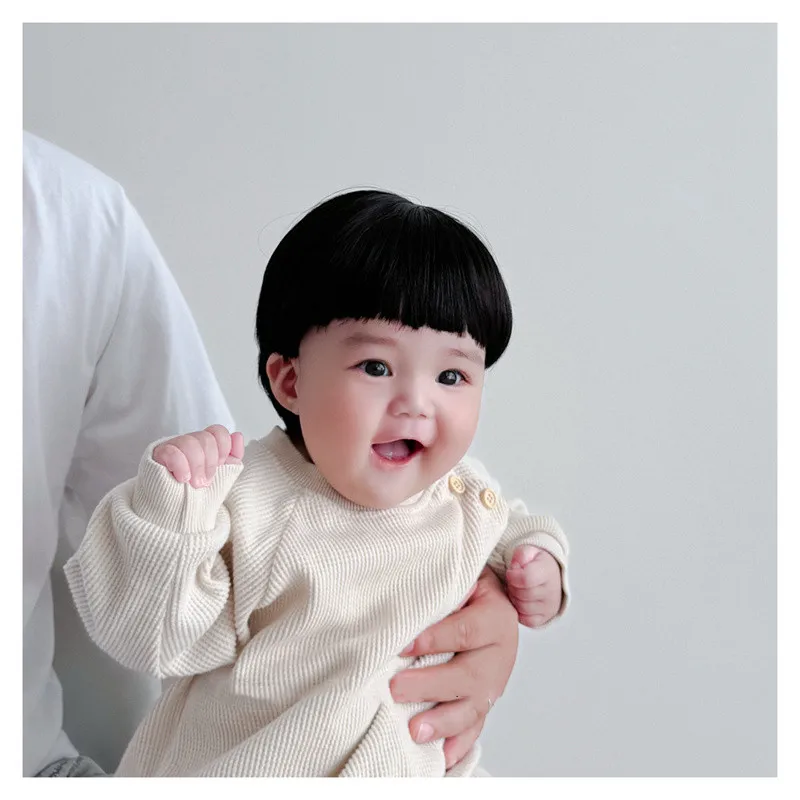 Cute Child Hair Extensions Synthetic 0-1Y Baby Boy Girl Wig Hat New Year Christmas Cosplay Head Cover Kids Wigs Photograph Props